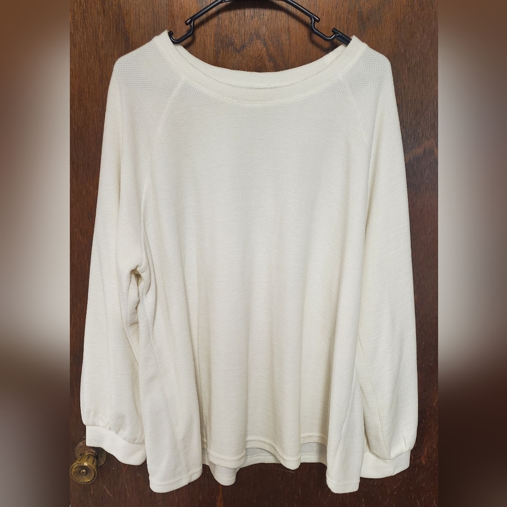 Cream long sleeve top size XXL